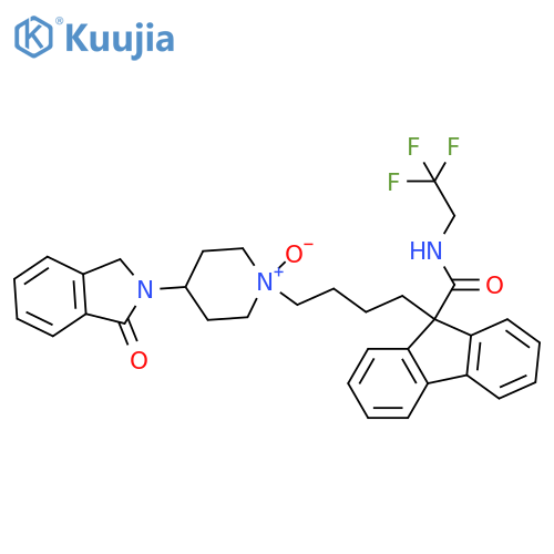9H-Fluorene-9-carboxamide,9-[4-[4-(1,3-dihydro-1-oxo-2H-isoindol-2-yl)-1-oxido-1-piperidinyl]butyl]-N-(2,2,2-trifluoroethyl)- structure
