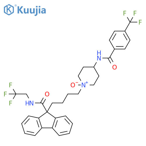 9H-Fluorene-9-carboxamide,9-[4-[1-oxido-4-[[4-(trifluoromethyl)benzoyl]amino]-1-piperidinyl]butyl]-N-(2,2,2-trifluoroethyl)- structure