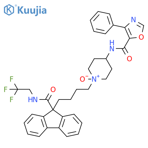 5-Oxazolecarboxamide,N-[1-oxido-1-[4-[9-[[(2,2,2-trifluoroethyl)amino]carbonyl]-9H-fluoren-9-yl]butyl]-4-piperidinyl]-4-phenyl- structure