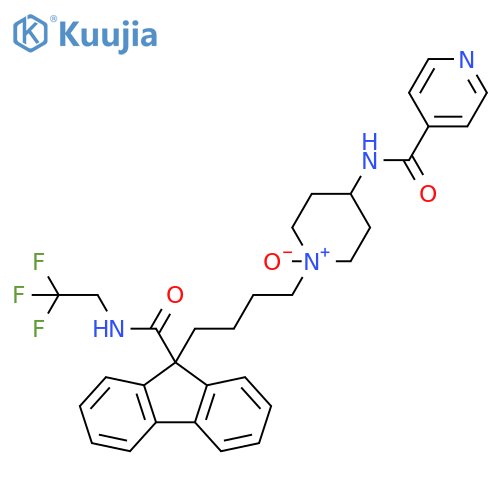 4-Pyridinecarboxamide,N-[1-oxido-1-[4-[9-[[(2,2,2-trifluoroethyl)amino]carbonyl]-9H-fluoren-9-yl]butyl]-4-piperidinyl]- structure