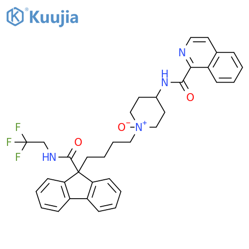 1-Isoquinolinecarboxamide,N-[1-oxido-1-[4-[9-[[(2,2,2-trifluoroethyl)amino]carbonyl]-9H-fluoren-9-yl]butyl]-4-piperidinyl]- structure
