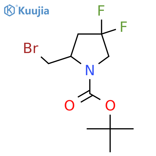 tert-Butyl 2-(bromomethyl)-4,4-difluoropyrrolidine-1-carboxylate structure