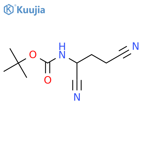Tert-butyl n-(1,3-dicyanopropyl)carbamate structure