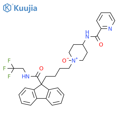 2-Pyridinecarboxamide,N-[1-oxido-1-[4-[9-[[(2,2,2-trifluoroethyl)amino]carbonyl]-9H-fluoren-9-yl]butyl]-4-piperidinyl]- structure