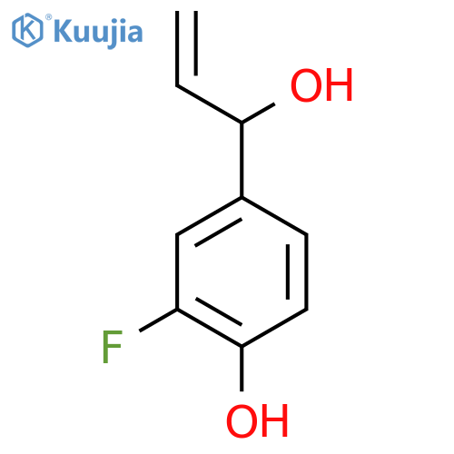 2-Fluoro-4-(1-hydroxyprop-2-en-1-yl)phenol structure