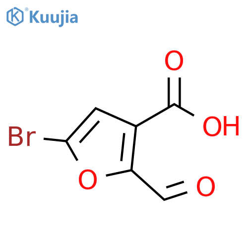 5-bromo-2-formylfuran-3-carboxylic acid structure