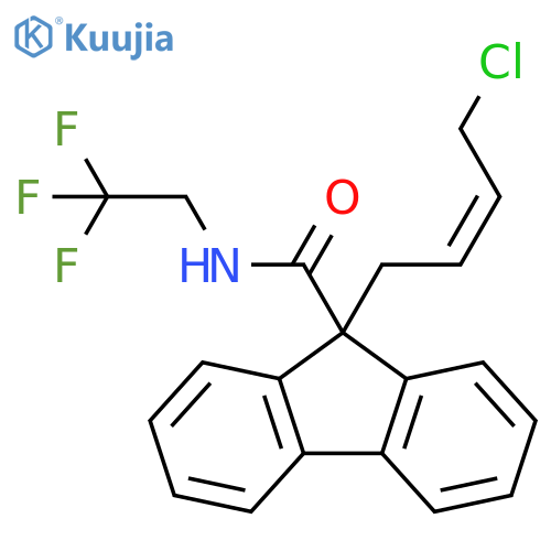 9H-Fluorene-9-carboxamide,9-(4-chloro-2-butenyl)-N-(2,2,2-trifluoroethyl)-, (Z)- structure