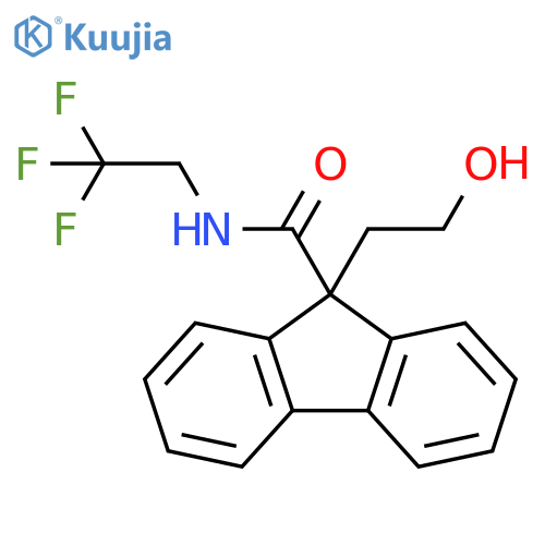 9H-Fluorene-9-carboxamide, 9-(2-hydroxyethyl)-N-(2,2,2-trifluoroethyl)- structure