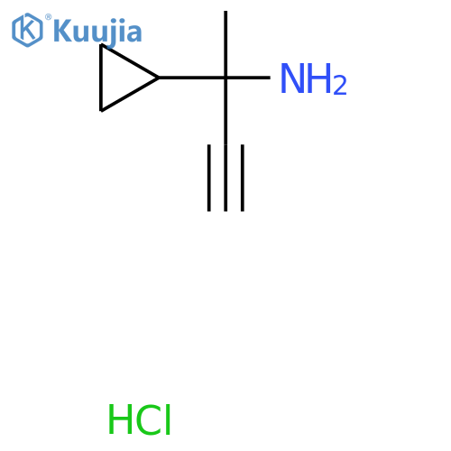 2-Cyclopropylbut-3-yn-2-amine hydrochloride structure