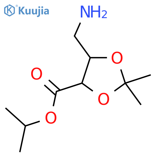 Propan-2-yl 5-(aminomethyl)-2,2-dimethyl-1,3-dioxolane-4-carboxylate structure