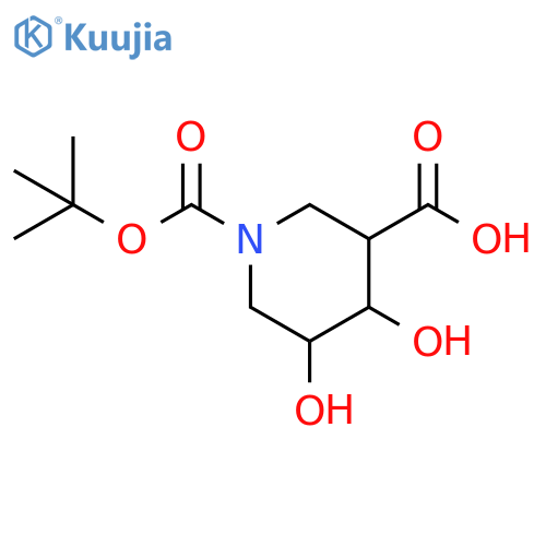 1,3-Piperidinedicarboxylic acid, 4,5-dihydroxy-, 1-(1,1-dimethylethyl) ester structure