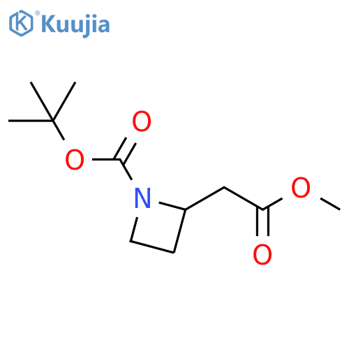 tert-butyl 2-(2-methoxy-2-oxo-ethyl)azetidine-1-carboxylate structure