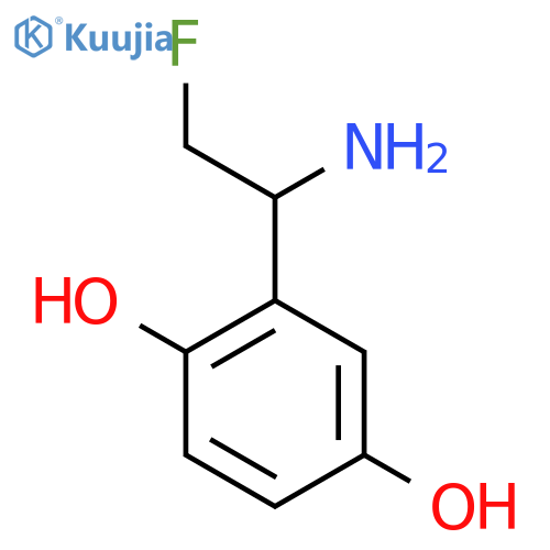 2-(1-Amino-2-fluoroethyl)benzene-1,4-diol structure