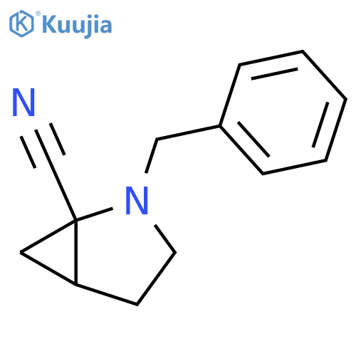 2-Azabicyclo[3.1.0]hexane-1-carbonitrile, 2-(phenylmethyl)- structure