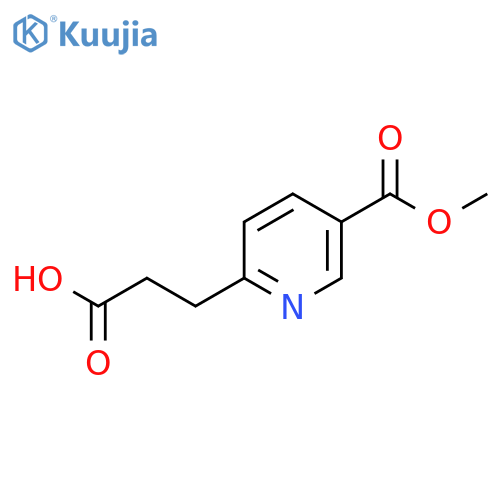 3-[5-(Methoxycarbonyl)pyridin-2-yl]propanoic acid structure