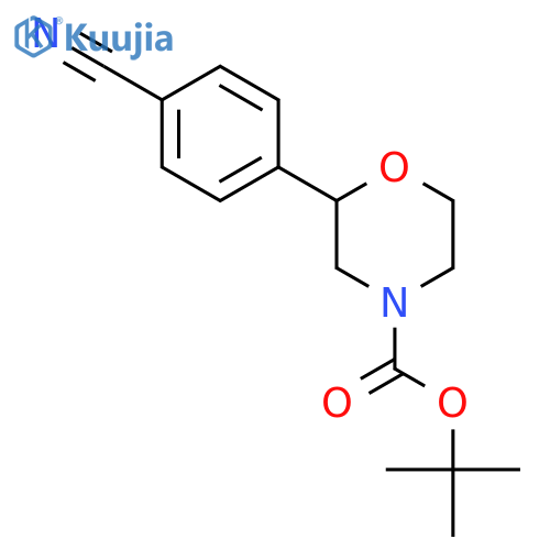 Tert-butyl 2-(4-cyanophenyl)morpholine-4-carboxylate structure