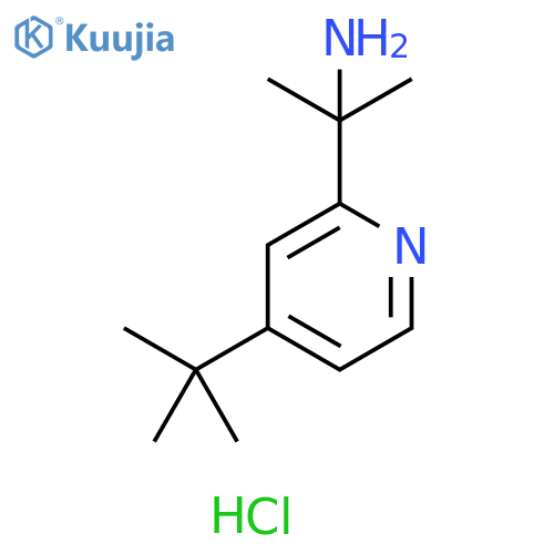2-(4-tert-butyl-2-pyridyl)propan-2-amine;hydrochloride structure
