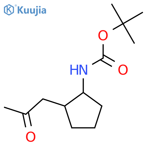 tert-Butyl n-[2-(2-oxopropyl)cyclopentyl]carbamate structure