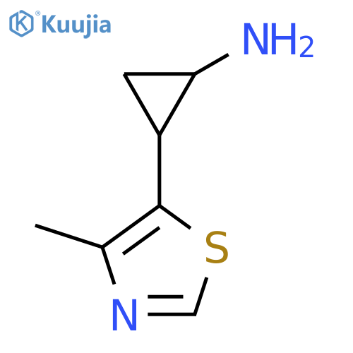2-(4-Methyl-1,3-thiazol-5-yl)cyclopropan-1-amine structure