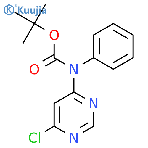 tert-butyl N-(6-chloropyrimidin-4-yl)-N-phenylcarbamate structure