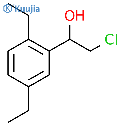 Benzenemethanol, α-(chloromethyl)-2,5-diethyl- structure