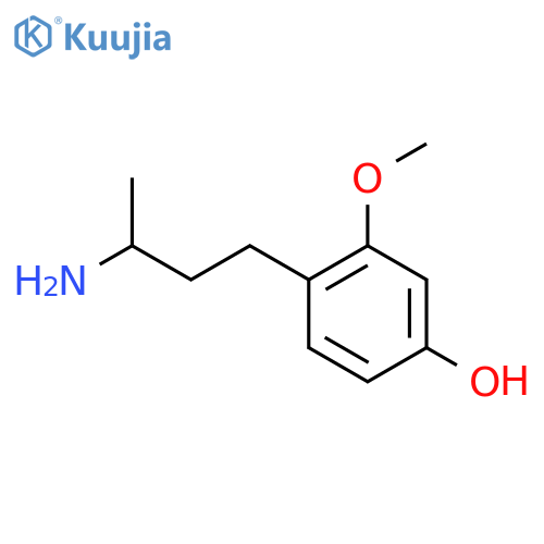 4-(3-Aminobutyl)-3-methoxyphenol structure