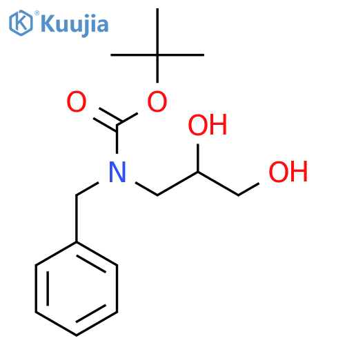 tert-butyl N-benzyl-N-(2,3-dihydroxypropyl)carbamate structure