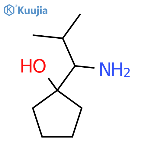 1-(1-Amino-2-methylpropyl)cyclopentan-1-ol structure