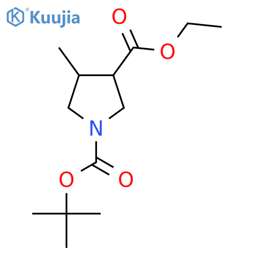 1-Tert-Butyl 3-ethyl 4-methylpyrrolidine-1,3-dicarboxylate structure