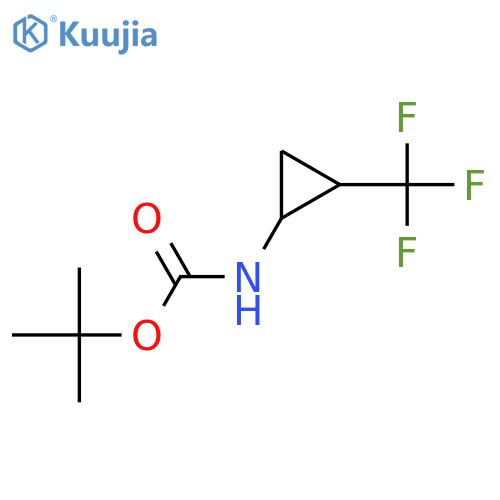 tert-butyl N-[2-(trifluoromethyl)cyclopropyl]carbamate structure