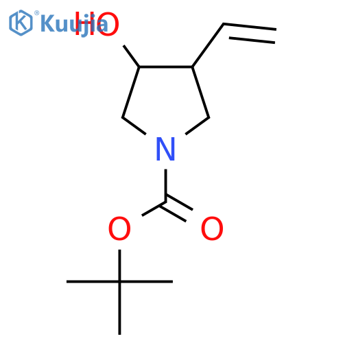 tert-Butyl 3-ethenyl-4-hydroxypyrrolidine-1-carboxylate structure
