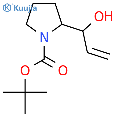 Tert-butyl 2-(1-hydroxyprop-2-en-1-yl)pyrrolidine-1-carboxylate structure