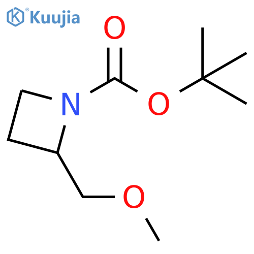 tert-Butyl 2-(methoxymethyl)azetidine-1-carboxylate structure