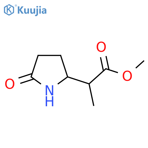 Methyl 2-(5-oxopyrrolidin-2-yl)propanoate structure