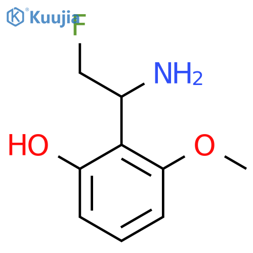 2-(1-Amino-2-fluoroethyl)-3-methoxyphenol structure