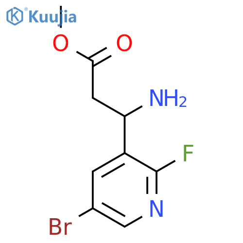 Methyl 3-amino-3-(5-bromo-2-fluoropyridin-3-yl)propanoate structure
