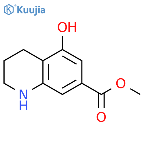 7-Quinolinecarboxylic acid, 1,2,3,4-tetrahydro-5-hydroxy-, methyl ester structure