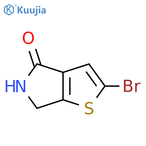 2-Bromo-5,6-dihydro-4H-thieno[2,3-C]pyrrol-4-one structure