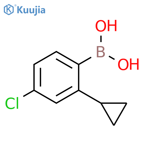 (4-chloro-2-cyclopropylphenyl)boronic acid structure