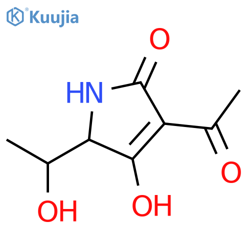 2H-Pyrrol-2-one, 3-acetyl-1,5-dihydro-4-hydroxy-5-(1-hydroxyethyl)- structure
