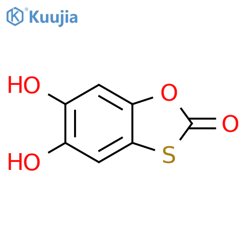 1,3-Benzoxathiol-2-one, 5,6-dihydroxy- structure