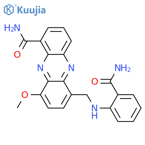 6-(Aminomethyl)-9-hydroxy-1-phenazinecarboxylic acid; Me ether, N-[2-(aminocarbonyl)phenyl], 1-amide structure