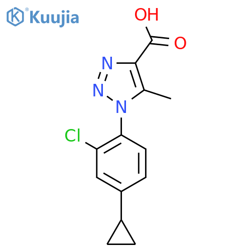 1-(2-Chloro-4-cyclopropylphenyl)-5-methyl-1H-1,2,3-triazole-4-carboxylic acid structure