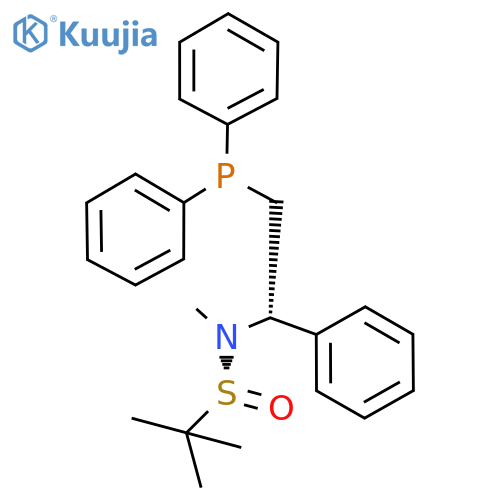 (R)-N-[(S)-2-(Diphenylphosphino)-1-phenylethyl]-N,2-dimethylpropane-2-sulfinamide structure