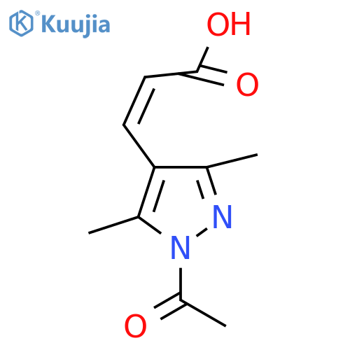 (Z)-3-(1-Acetyl-3,5-dimethyl-1H-pyrazol-4-yl)acrylic acid structure