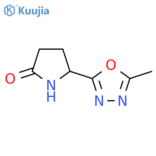 5-(5-Methyl-1,3,4-oxadiazol-2-yl)pyrrolidin-2-one structure