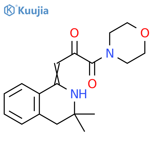 Morpholine,4-[3-(3,4-dihydro-3,3-dimethyl-1(2H)-isoquinolinylidene)-1,2-dioxopropyl]- structure