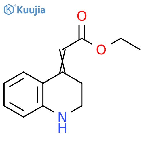 Acetic acid, 2-(2,3-dihydro-4(1H)-quinolinylidene)-, ethyl ester structure