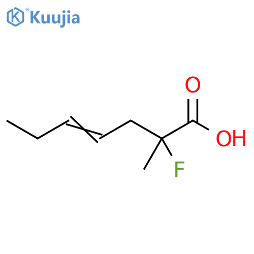 4-Heptenoic acid, 2-fluoro-2-methyl- structure