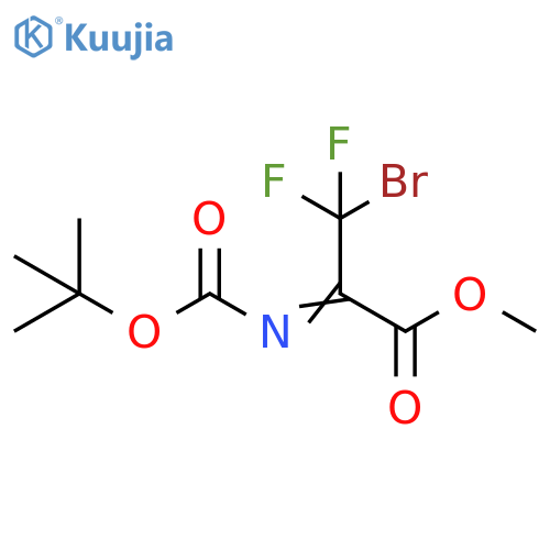 Propanoic acid,3-bromo-2-[[(1,1-dimethylethoxy)carbonyl]imino]-3,3-difluoro-, methylester structure